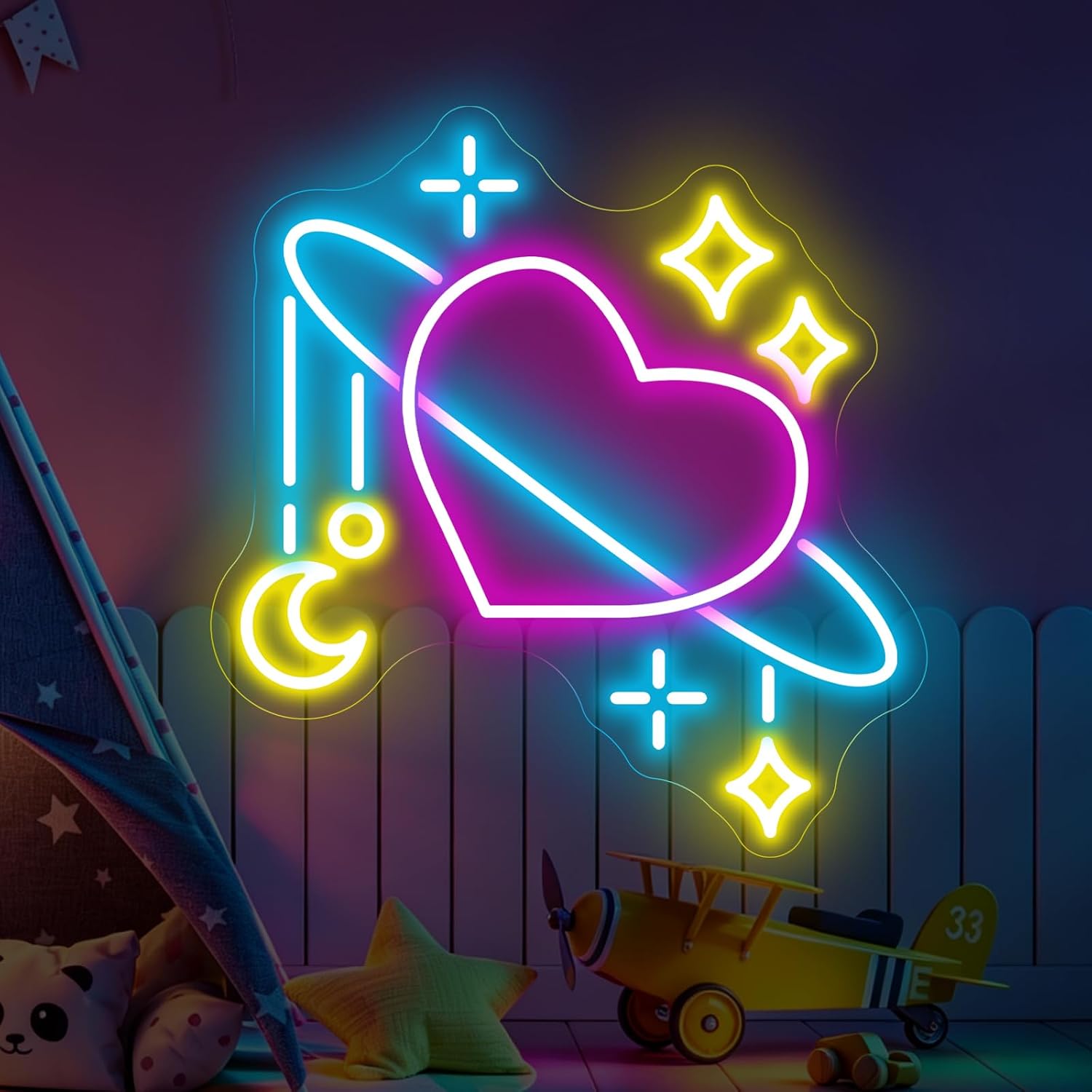 Space Planet Neon Sign LED Neo - Baby Nursery Wall Lights review and price