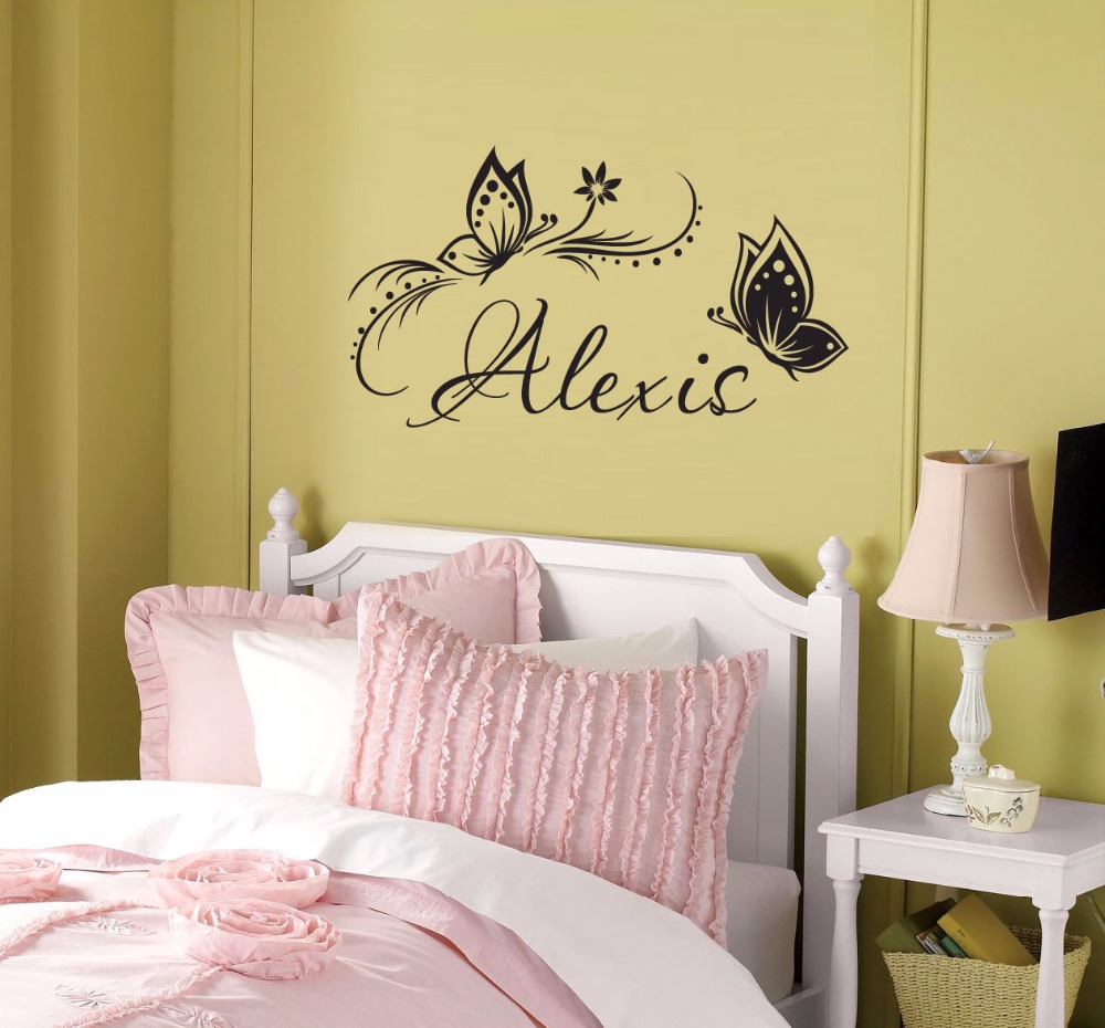Personalized Name & Butterflie - Baby Girl Nursery Quotes review and price