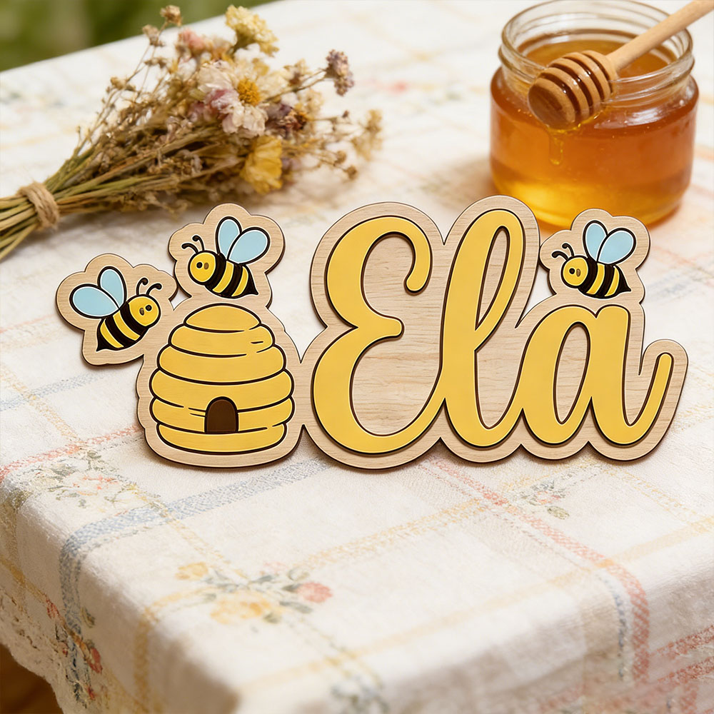 Personalized Cute Bee Hive Nam - Baby Nursery Decor Girl review and price