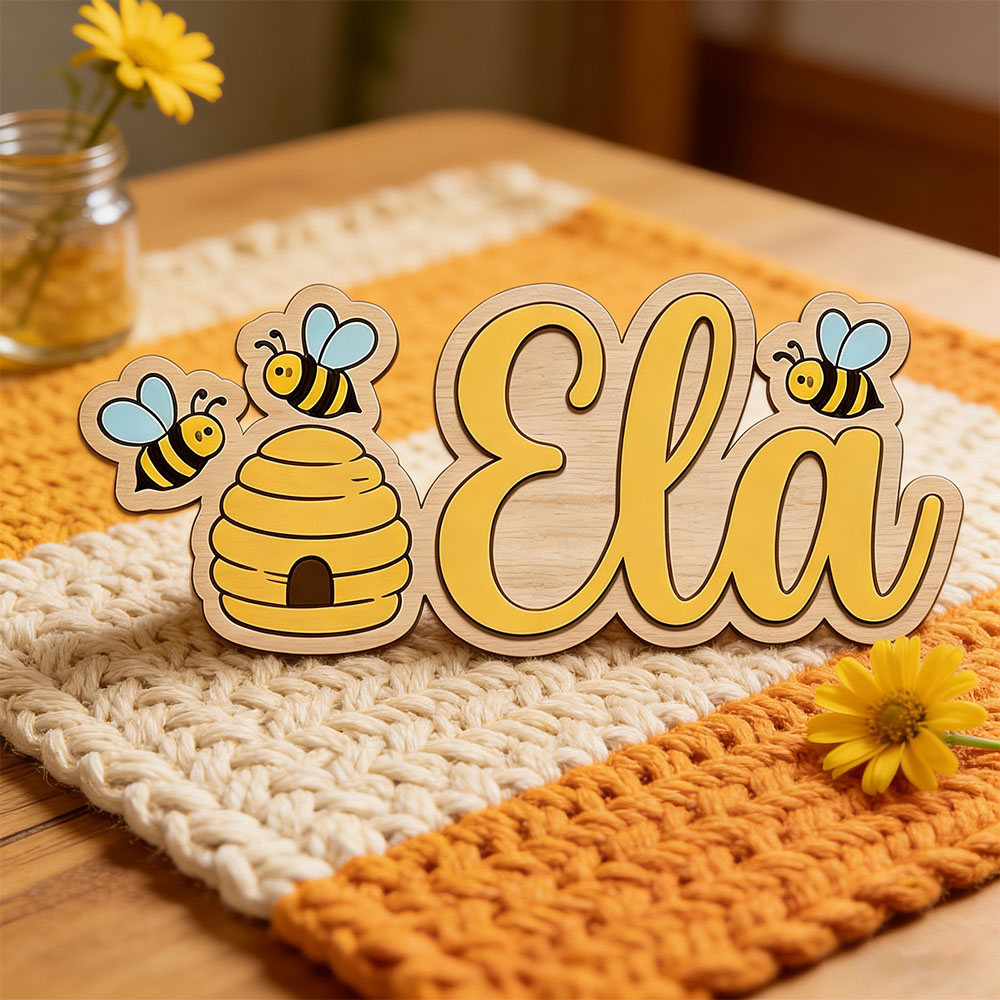 Personalized Cute Bee Hive Nam - Baby Nursery Decor Girl review and price
