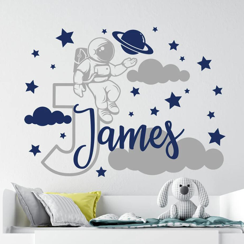 Custom Name Cartoon Space Astr - Baby Nursery Boy review and price